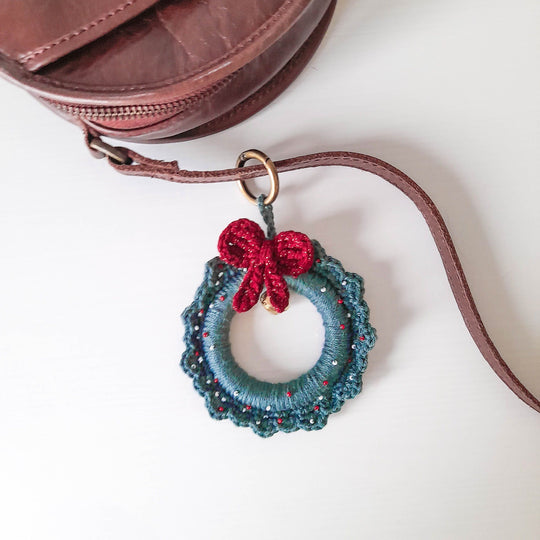 Christmas Wreath - Bag Charm