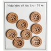 

Wooden Buttons - Round Groove - Stitch Pattern - 8 pcs. - Go Handmade
1