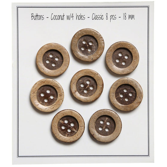 

Coconut Buttons - Classic - Go Handmade
1