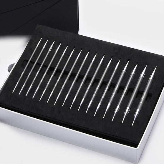 

Karbonz Interchangeable Circular Needle Set - KnitPro
2