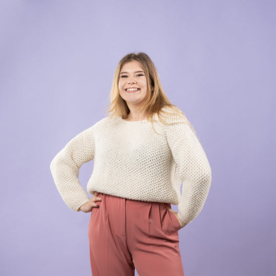 

Sif - Sweater in honeycomb brioche stitch
6