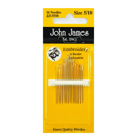 Embroidery Needles - size 5/10 - John James