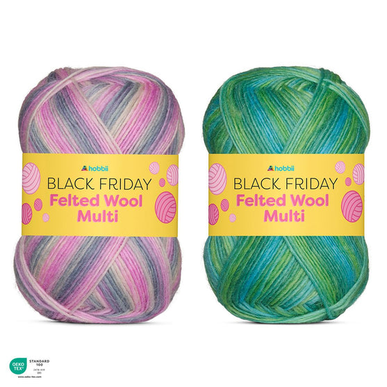 

Black Friday Felted Wool Multi (Limited Edition) - Hobbii
1