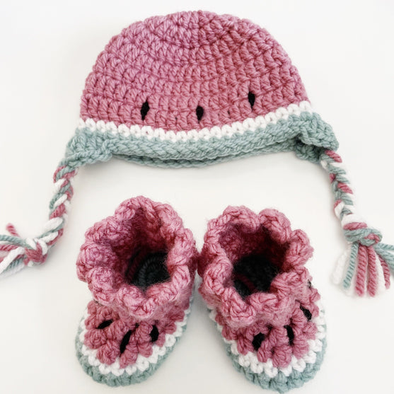 

Wintermelons - Baby Beanie and Booties
1