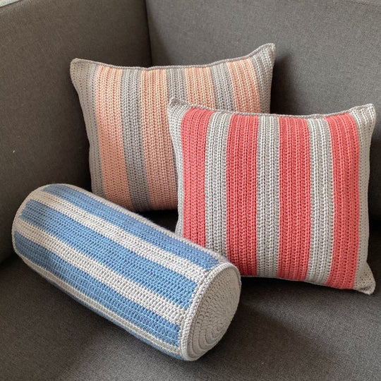 Cotton Stripes Pillow –  Bolster