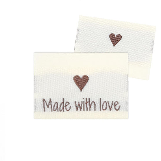 

10 Labels - Made with love - 1 heart - 3.5 cm - Go Handmade
1