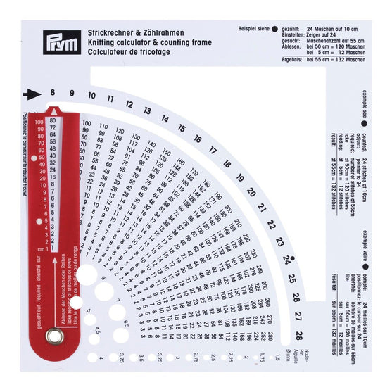 

Knitting Calculator - Prym
1
