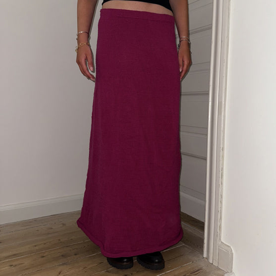 

A-shaped Maxi Skirt - Low-waisted Maxi Skirt
4