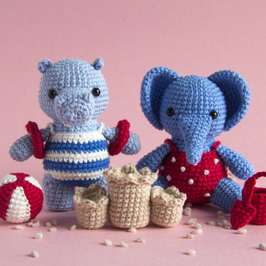Elephant and Hippo - Summer Set