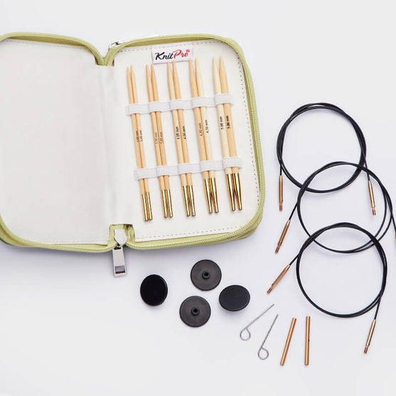 

Bamboo Starter Interchangeable Circular Needle Set - KnitPro
1