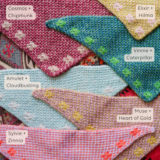 

Pressed Flowers Kerchief - Mosaic Bandana
11