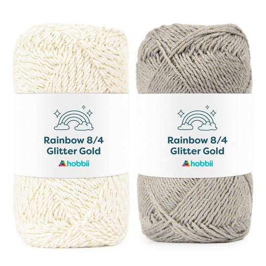 Rainbow 8/4 Glitter Gold - Hobbii