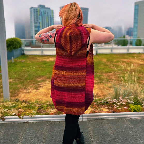 

Burning Embers - Hooded Vest
3