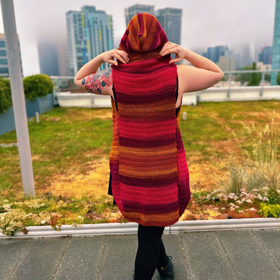 

Burning Embers - Hooded Vest
1