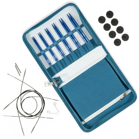 Stellar Interchangeable Circular Needle Set Essential - Sapphire - Hobbii