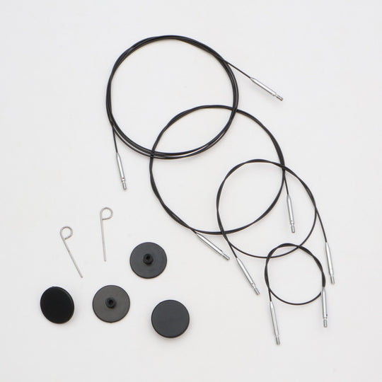 Swivel Thin &amp; Flex Cable - Black - KnitPro